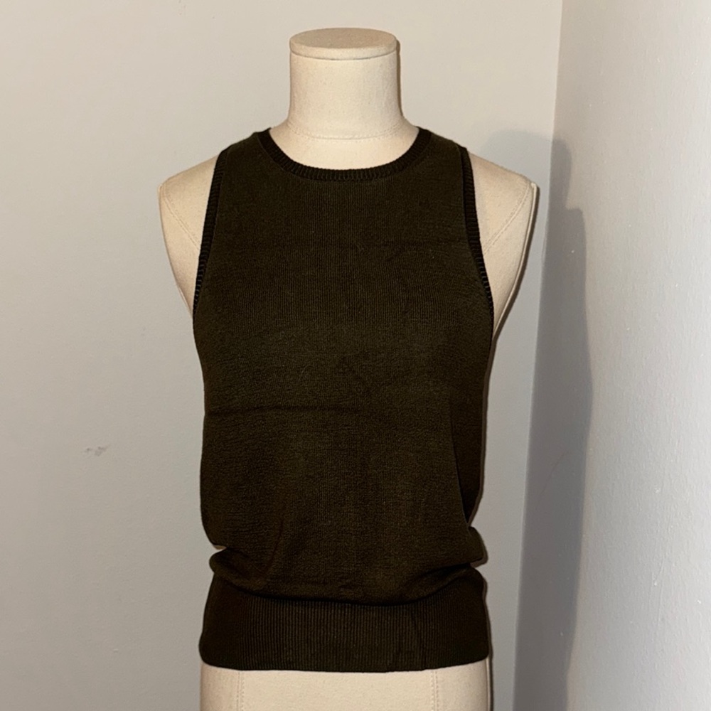 Banana Republic Olive Green Sleeveless Sweater